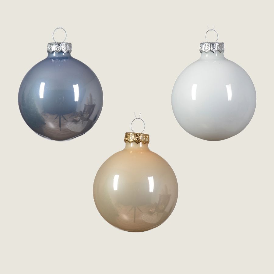 ΓΥΑΛΙΝΕΣ ΜΠΑΛΕΣ 3 ΧΡΩΜΑΤΑ 6 cm ΣΕΤ 20 ΤΜΧ Beauty Home - Image 3