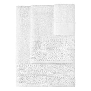 Beauty Home Σετ πετσέτες 3τμχ με δαντέλα Art 3441 (30×50+50×90+70×140) Λευκό