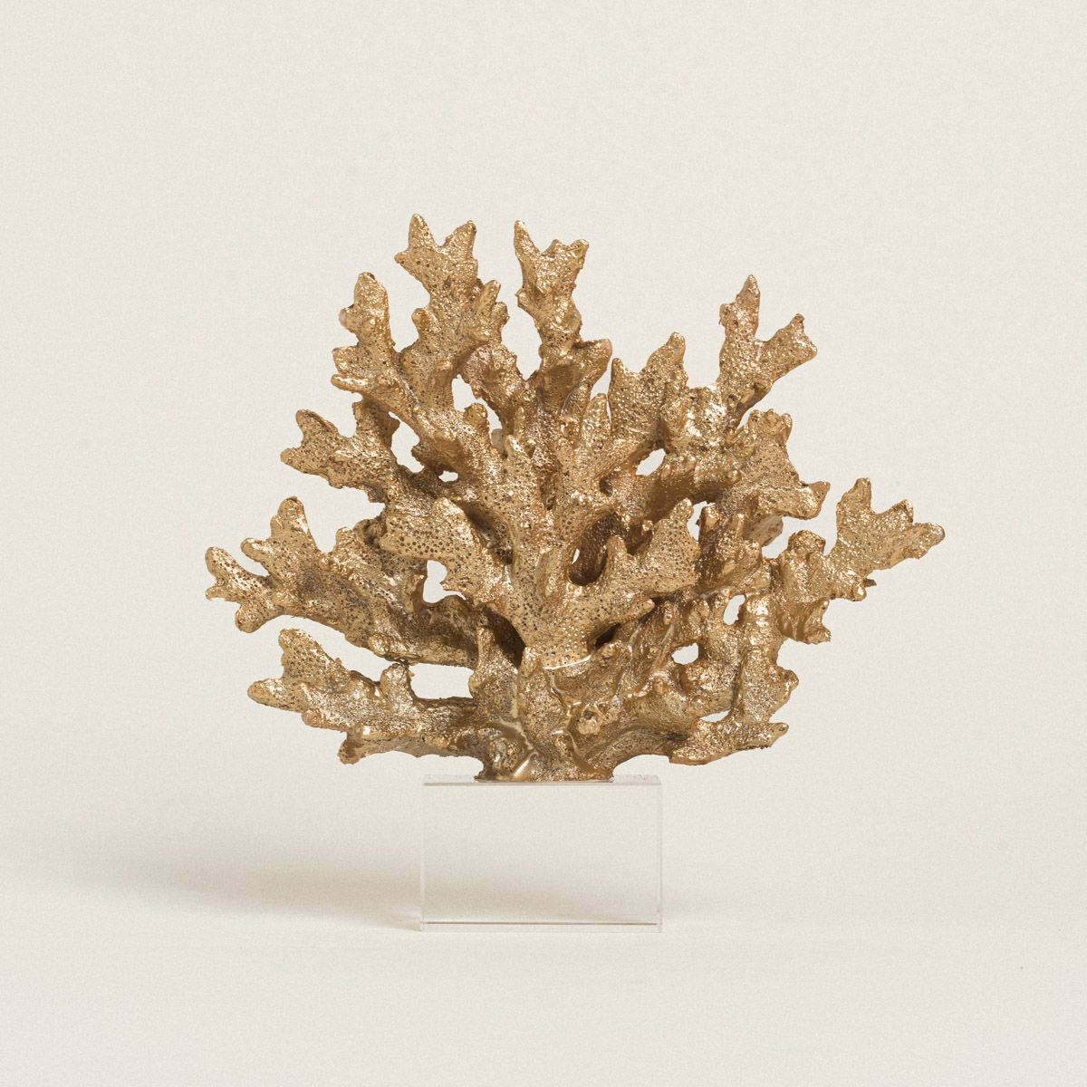 ΚΟΡΑΛΙ ΧΡΥΣΟ ΜΕ ΒΑΣΗ PLEXI GLASS 24 x 24 cm Beauty Home - Image 2