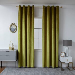 Beauty Home Κουρτίνα βελούδο σκίασης με 8 μεταλλικούς κρίκους Art 8399 140×270 Χρυσό