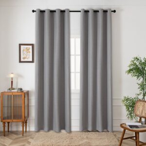 Beauty Home Κουρτίνα Blackout Jacquard σκίασης με 8 μεταλλικούς κρίκους Glare Art 8444 140×270 Γκρι