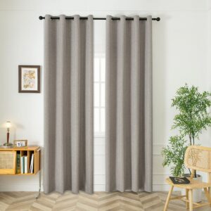 Beauty Home Κουρτίνα μεσαίας σκίασης με 8 μεταλλικούς κρίκους Illusion Art 8445 140×270 Γκρι